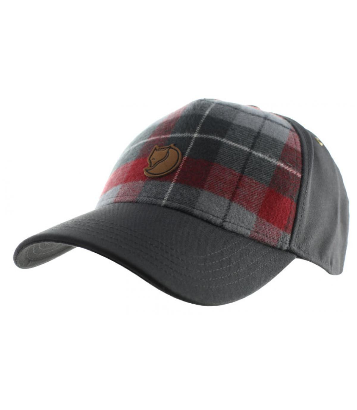 Ovik plaid cap dark grey Fjallraven